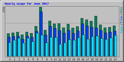 Hourly usage for June 2017
